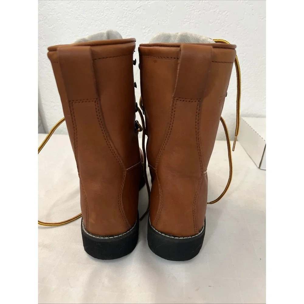 Mens Fin Feather Boots Size 6 D Med Brown Leather 989 9